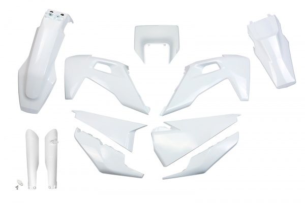 Full Plastic Kit white for Husqvarna TE 250 - FE 250 - TE 300 - FE 350 - FE 450 - FE 501 - TX 125 - TX 250 - TX 300 - TE 150